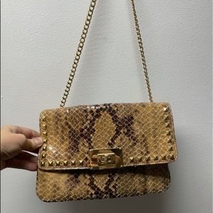 Michael Kors clutch with gold chain strap